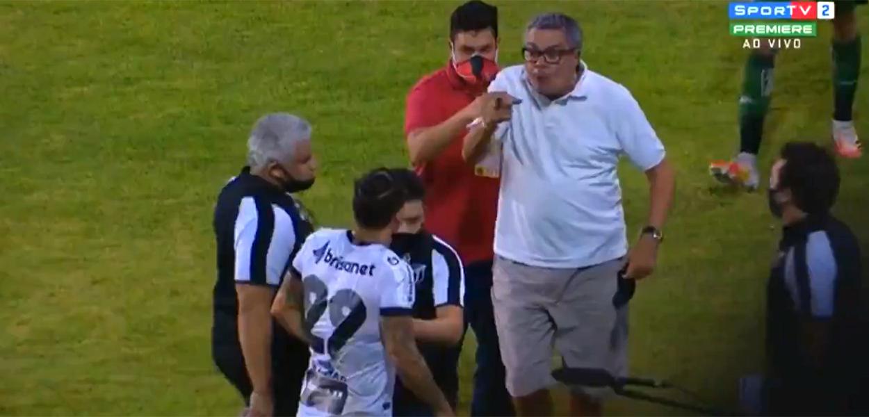 Presidente do Vitória ameaça jogador do Ceará