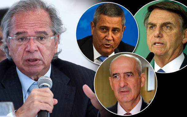 Paulo Guedes, Luiz Eduardo Ramos, Walter Braga Netto e Jair Bolsonaro