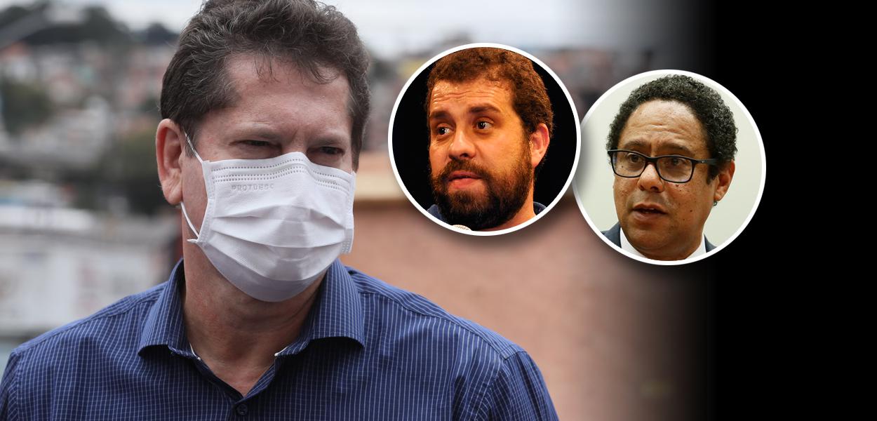 Jilmar Tatto, Guilherme Boulos e Orlando Silva