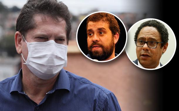 Jilmar Tatto, Guilherme Boulos e Orlando Silva