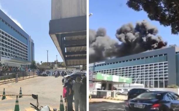 Fogo atinge hospital Santa Luzia em Brasília