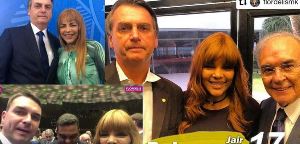 Flávio Bolsonaro, Jair Bolsonaro, Flordelis e Arolde de Oliveira