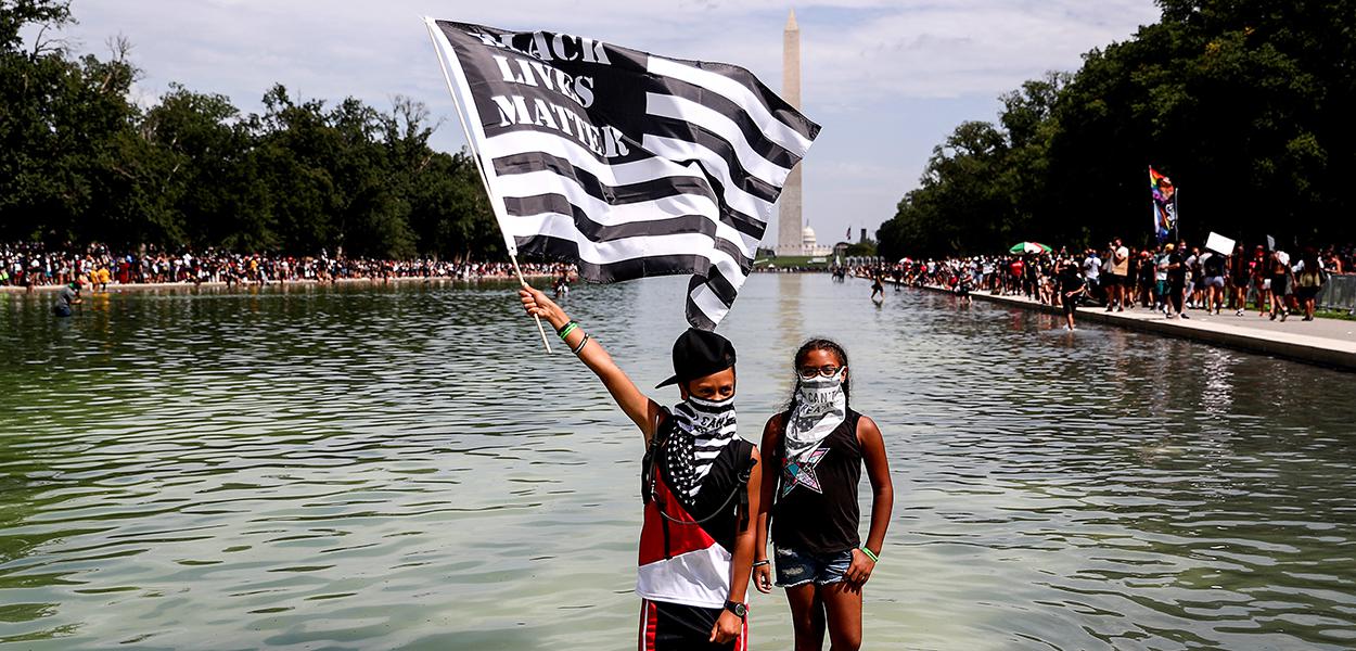 Manifestação contra a injustiça racial em Washington 28/08/2020