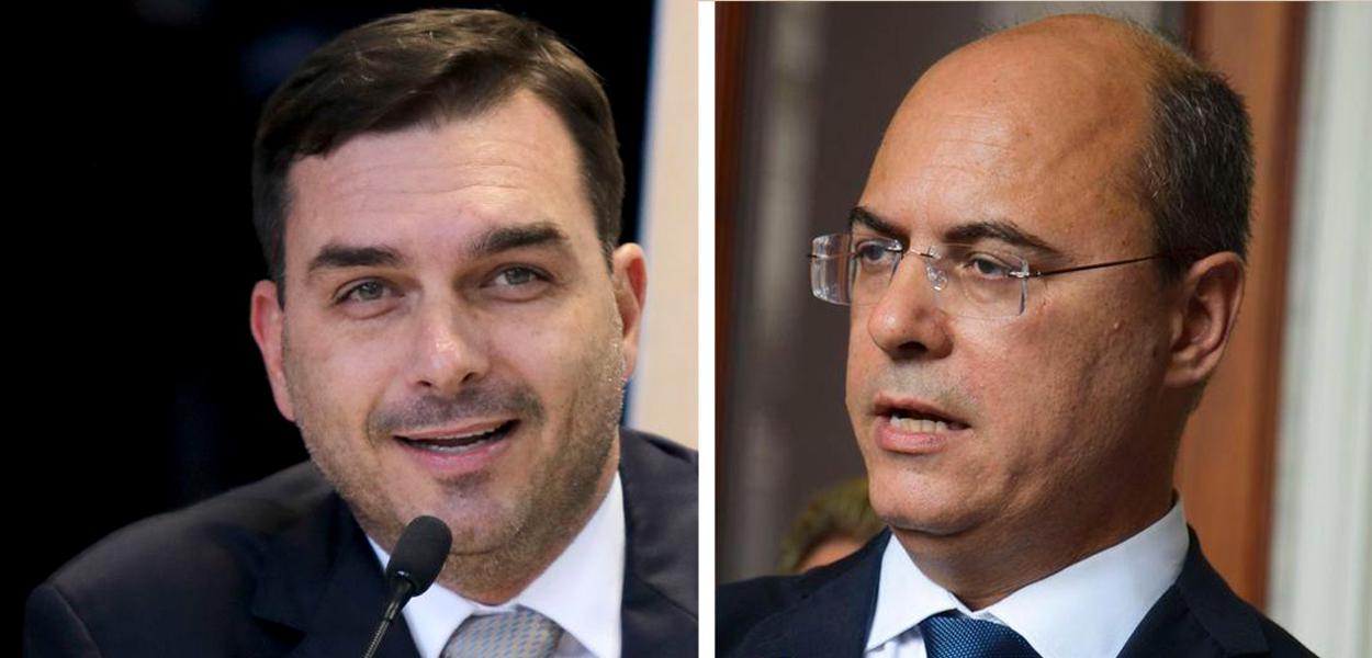 Flávio Bolsonaro e Wilson Witzel