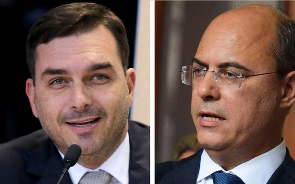 Flávio Bolsonaro e Wilson Witzel