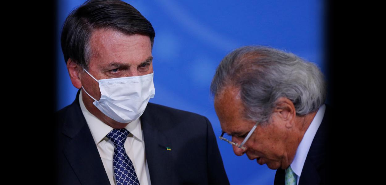 Bolsonaro e Guedes participam de cerimônia no Palácio do Planalto