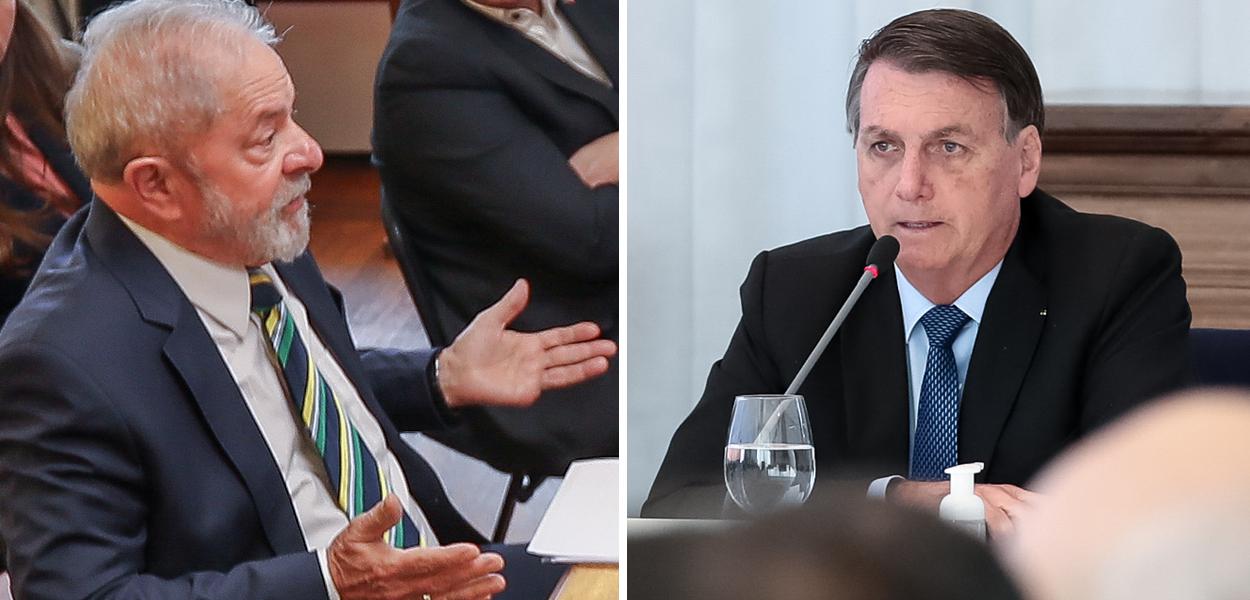 Lula e Jair Bolsonaro