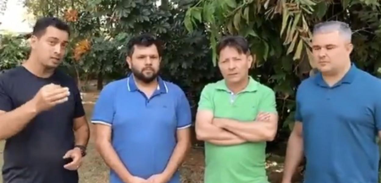 Sérgio de Assis Lopes, capitão Assunção e Oswaldo Eustáquio