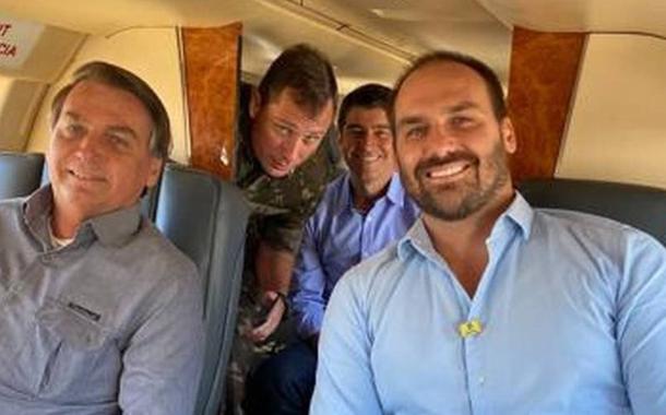 Jair Bolsonaro, Josué Valandro e Eduardo Bolsonaro