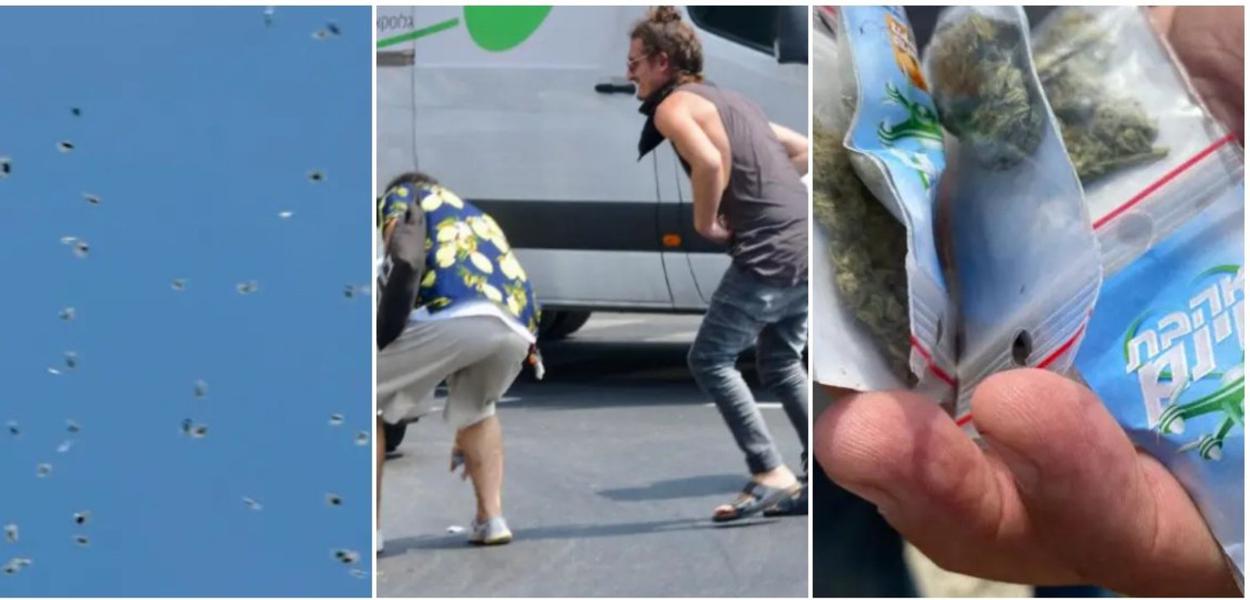 Drone distribui pacotes de maconha em praça de Tel Aviv