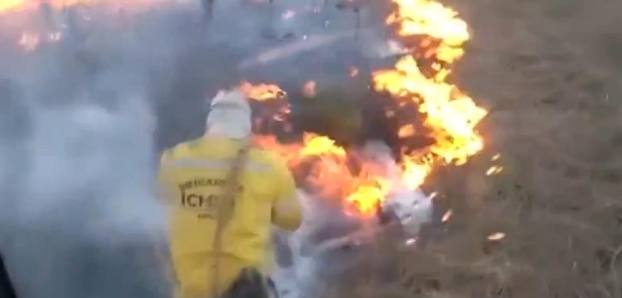 Brigadista morre após ter 80% do corpo queimado