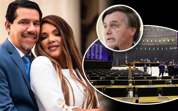 Anderson com Flordelis, Jair Bolsonaro e plenário da Câmara dos Deputados