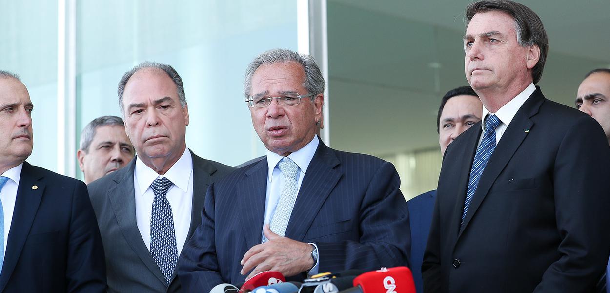 Paulo Guedes durante coletiva, após encontro com parlamentares 1 de setembro de 2020