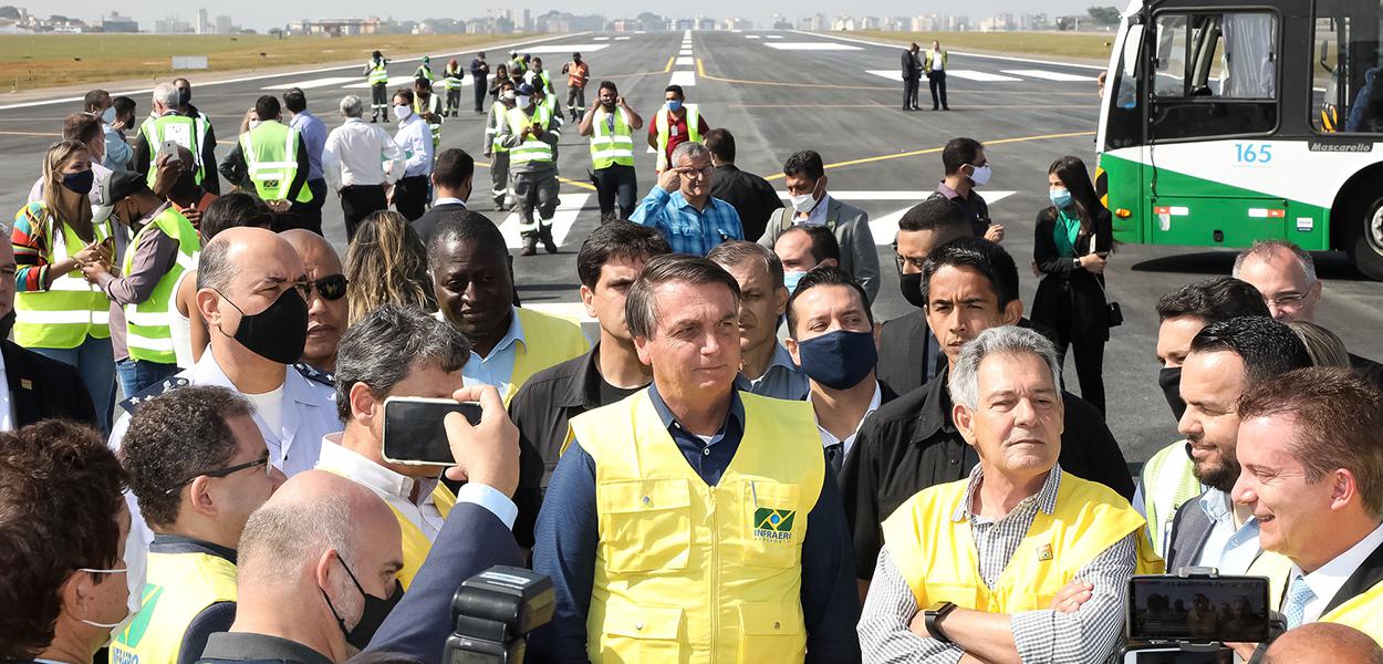 Bolsonaro visita obras no aeroporto de Congonhas (5/9/2020)