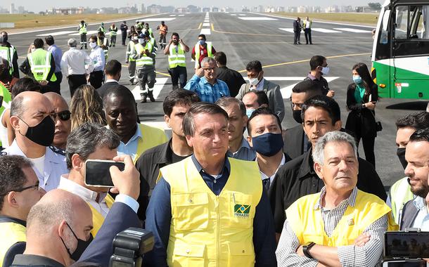 Bolsonaro visita obras no aeroporto de Congonhas (5/9/2020)