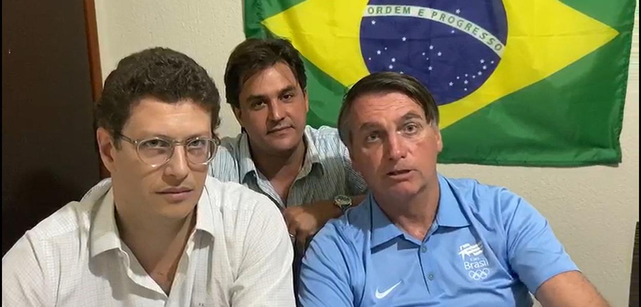 Jair Bolsonaro, Ricardo Salles e o deputado estadual Frederico d'Avila