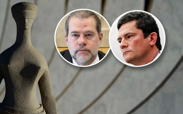 Fachada do STF, Ministro Dias Toffoli e Sérgio Moro