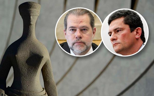 Fachada do STF, Ministro Dias Toffoli e Sérgio Moro