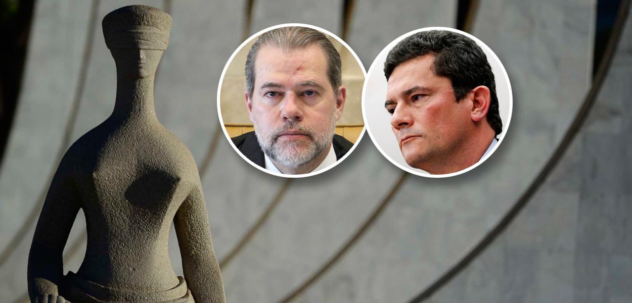 Fachada do STF, Ministro Dias Toffoli e Sérgio Moro