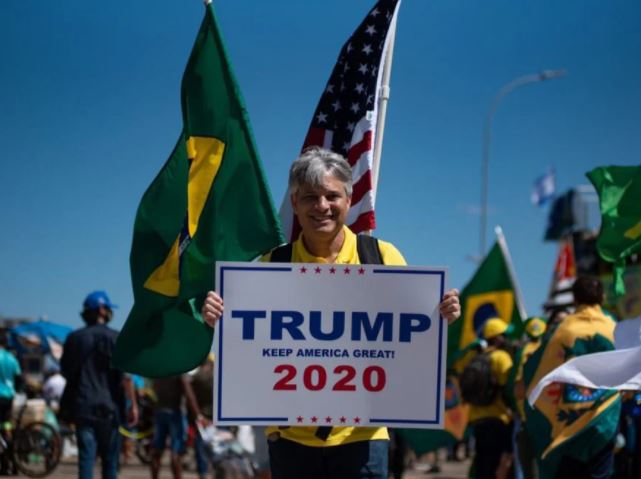 Manifestantes pró-Bolsonaro no 7 de setembro