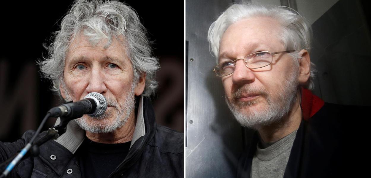 Roger Waters e Julian Assange
