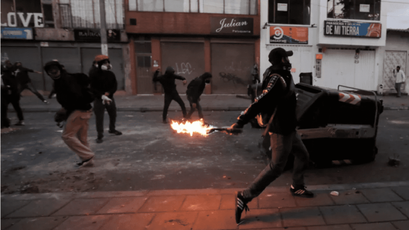 Protesto em Bogotá