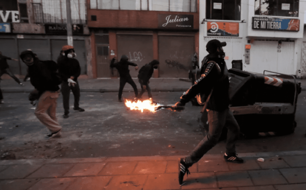 Protesto em Bogotá