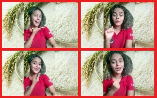 Menina do Arroz do MST