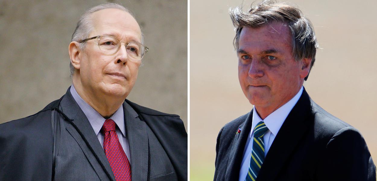 Ministro Celso de Mello e Jair Bolsonaro