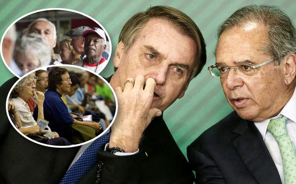 Aposentados, Bolsonaro com Paulo Guedes e Waldery Rodrigues