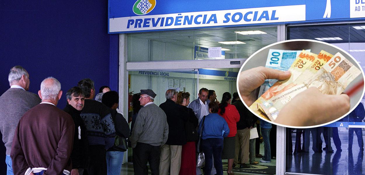 Fila de pessoas na Previdência Social