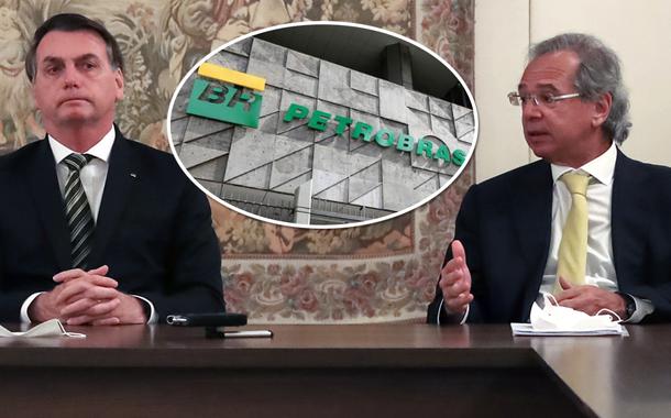 Senador Jean Paul Prates, Bolsonaro com Paulo Guedes e fachada da Petrobras