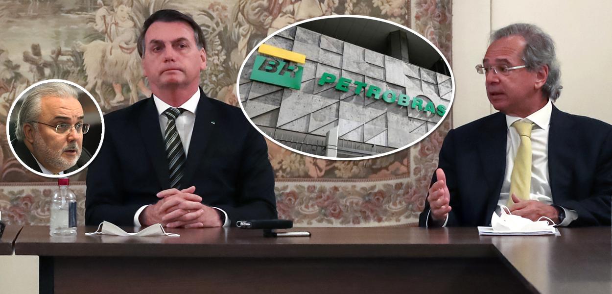Senador Jean Paul Prates, Bolsonaro com Paulo Guedes e fachada da Petrobras