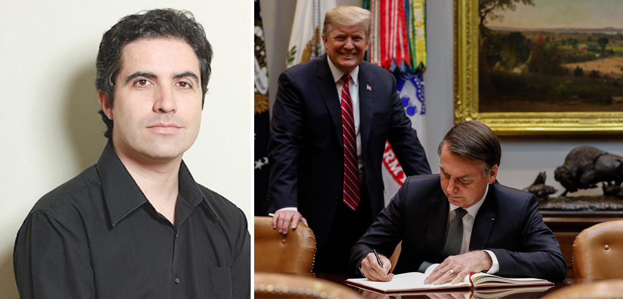 Bernardo Mello Franco e Bolsonaro com Trump