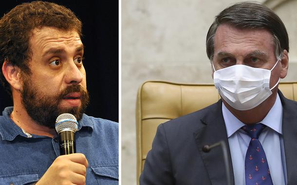 Guilherme Boulos e Jair Bolsonaro