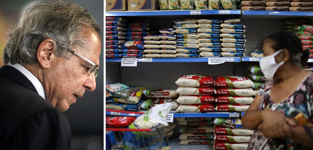 Guedes / arroz nos supermercados