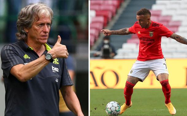 Jorge Jesus e Everton Cebolinha