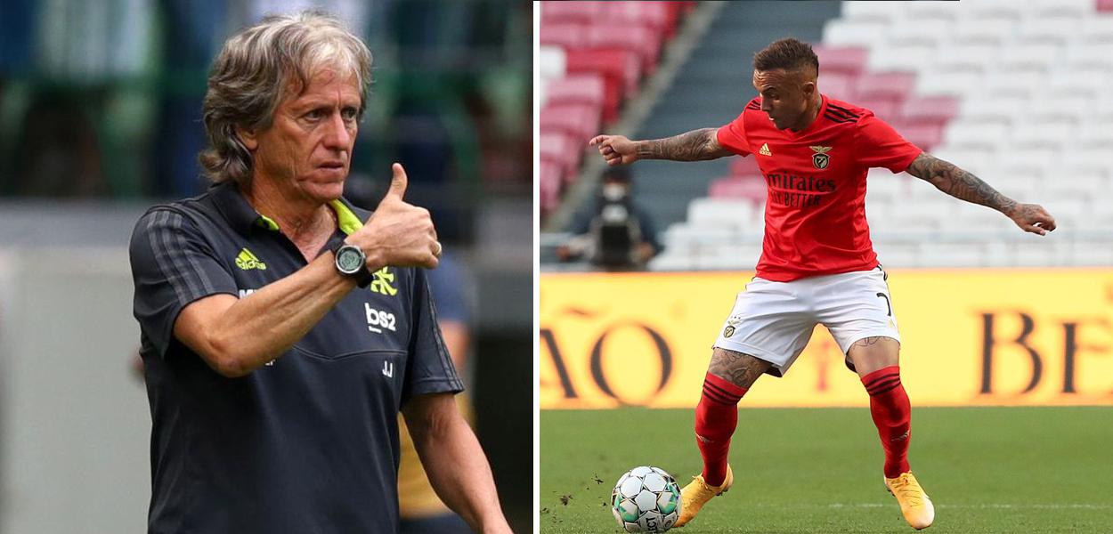 Jorge Jesus e Everton Cebolinha