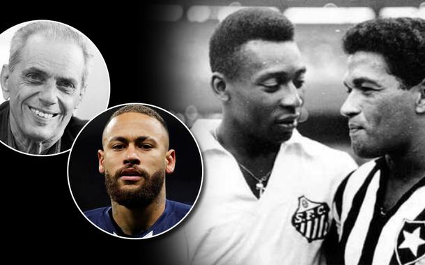 O comunista e jornalista João Saldanha, Neymar e os melhores jogadores da história Pelé e Garrincha