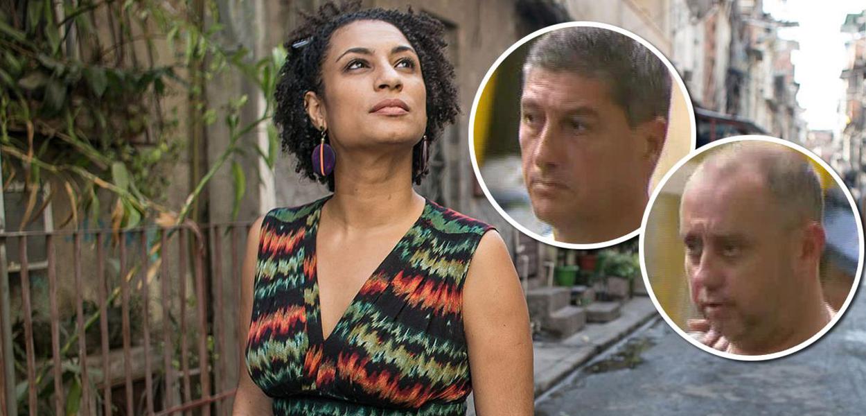 Montagem (da esq. para a dir.): Marielle Franco, Ronnie Lessa e Élcio Queiroz