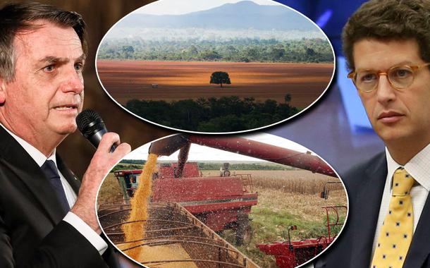 Jair Bolsonaro e o ministro do Meio Ambiente, Ricardo Salles