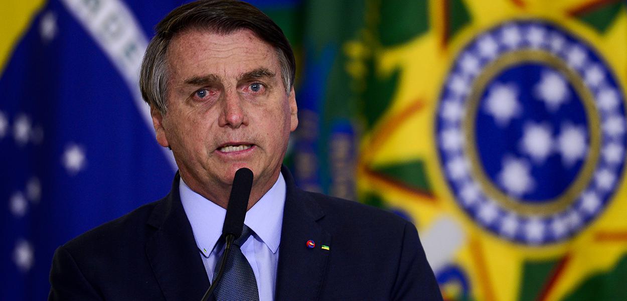 O presidente Jair Bolsonaro durante cerimônia de posse do ministro da Saúde, Eduardo Pazuello, no Palácio do Planalto. 16/09/2020