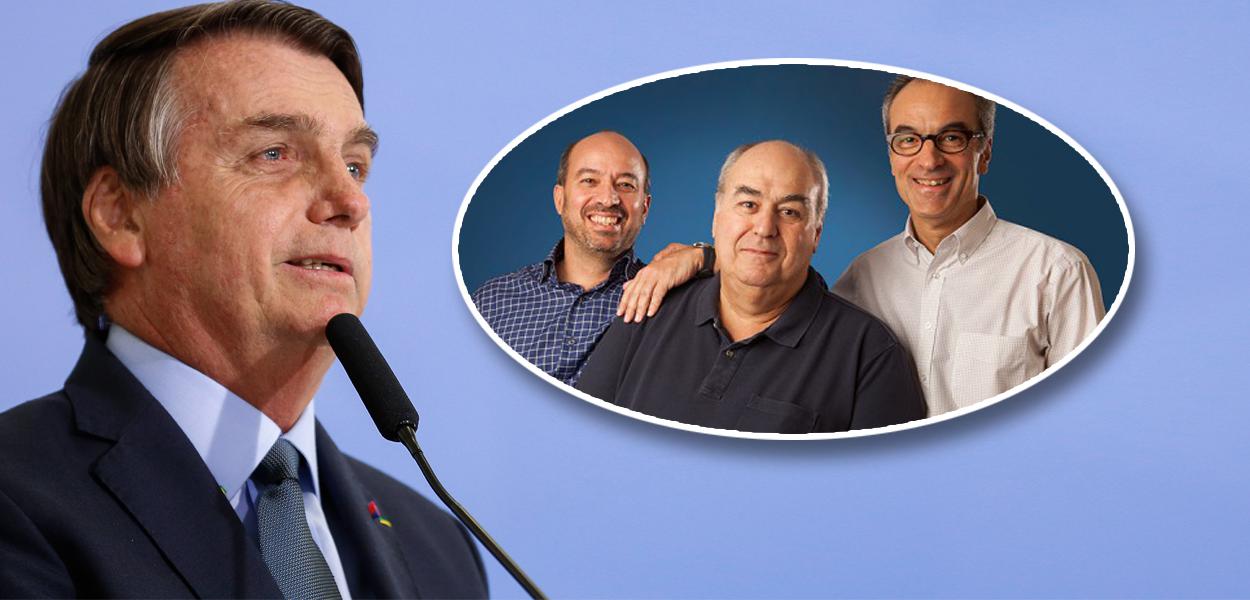 Jair Bolsonaro e irmãos Marinho