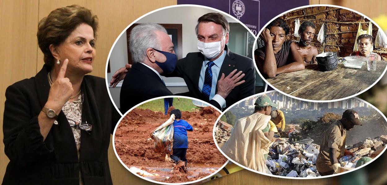 Dilma Rousseff, Temer com Bolsonaro e situação de fome no Brasil
