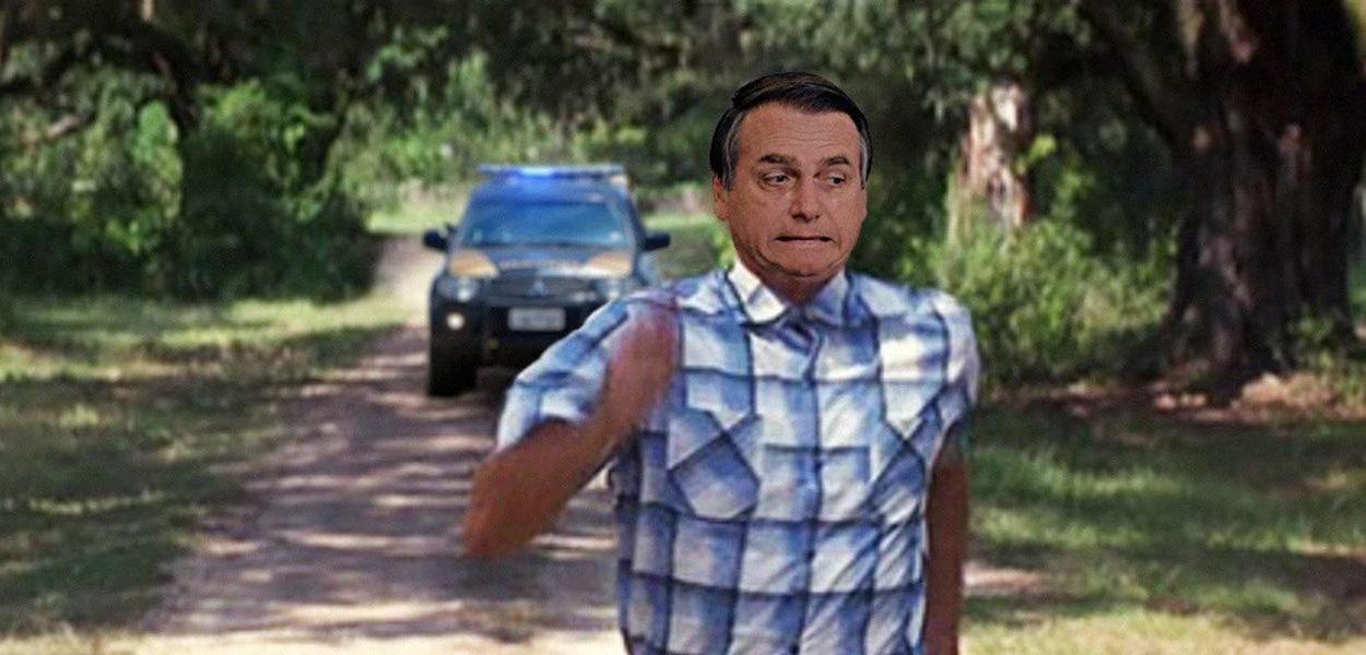 Montagem com Jair Bolsonaro