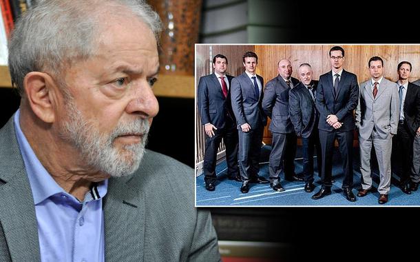 Ex-presidente Lula e procuradores da Lava Jato em Curitiba