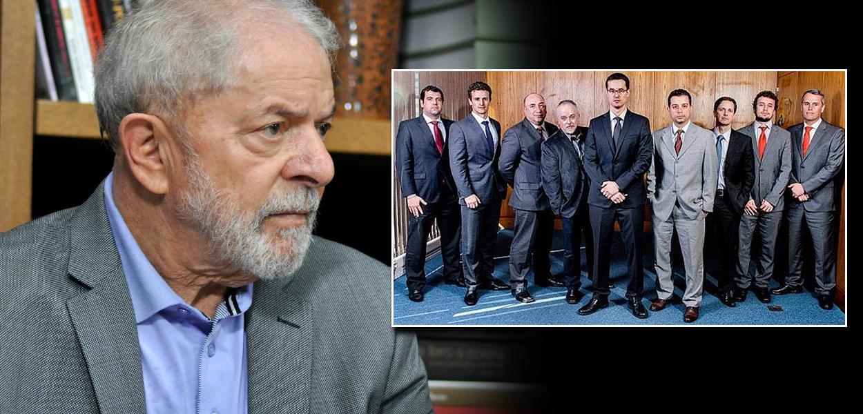 Ex-presidente Lula e procuradores da Lava Jato em Curitiba