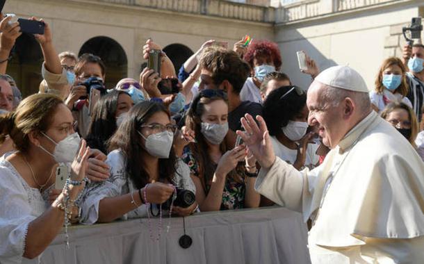 Papa Francisco durante audiência geral no Vaticano, em 16 de setembro