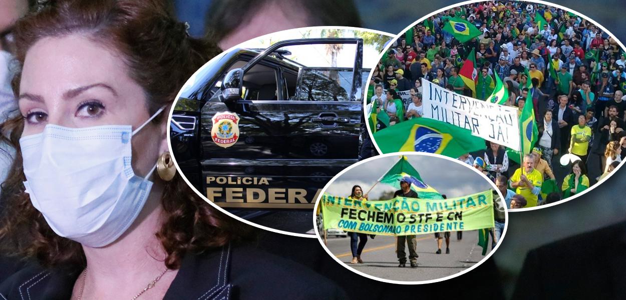 Carla Zambelli, Polícia Federal e atos contra a democracia