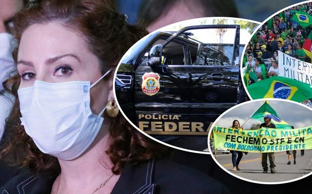 Carla Zambelli, Polícia Federal e atos contra a democracia